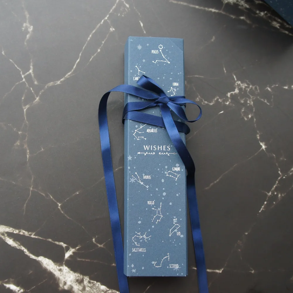 22.5*4*3.5CM Deep Blue Silver Zodiac 10 Set Chocolate Paper Box Valentine\'s Day Christmas Birthday Wedding Candy Gifts Packing