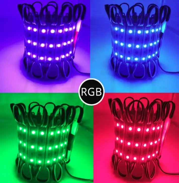 Led 5050 3 Led Modules Koel Wit Warm Wit Rood Groen Blauw Geel Rgb Waterdichte IP65 DC12V Gratis Schip