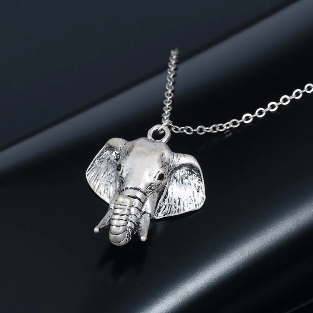 CHENGXUN 2020 Africa Original Elephant Head Necklace Cute Pendant Charm Jewelry Lucky Animal Boho Choker Collier