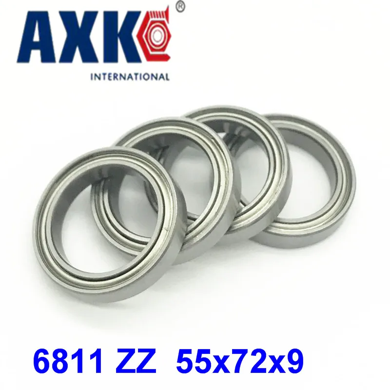 2023 Hot Sale New Steel Rolamentos 6811 Zz Abec-1 (4pcs) 55x72x9 Metric Thin Section Bearings 61811z 6811zz