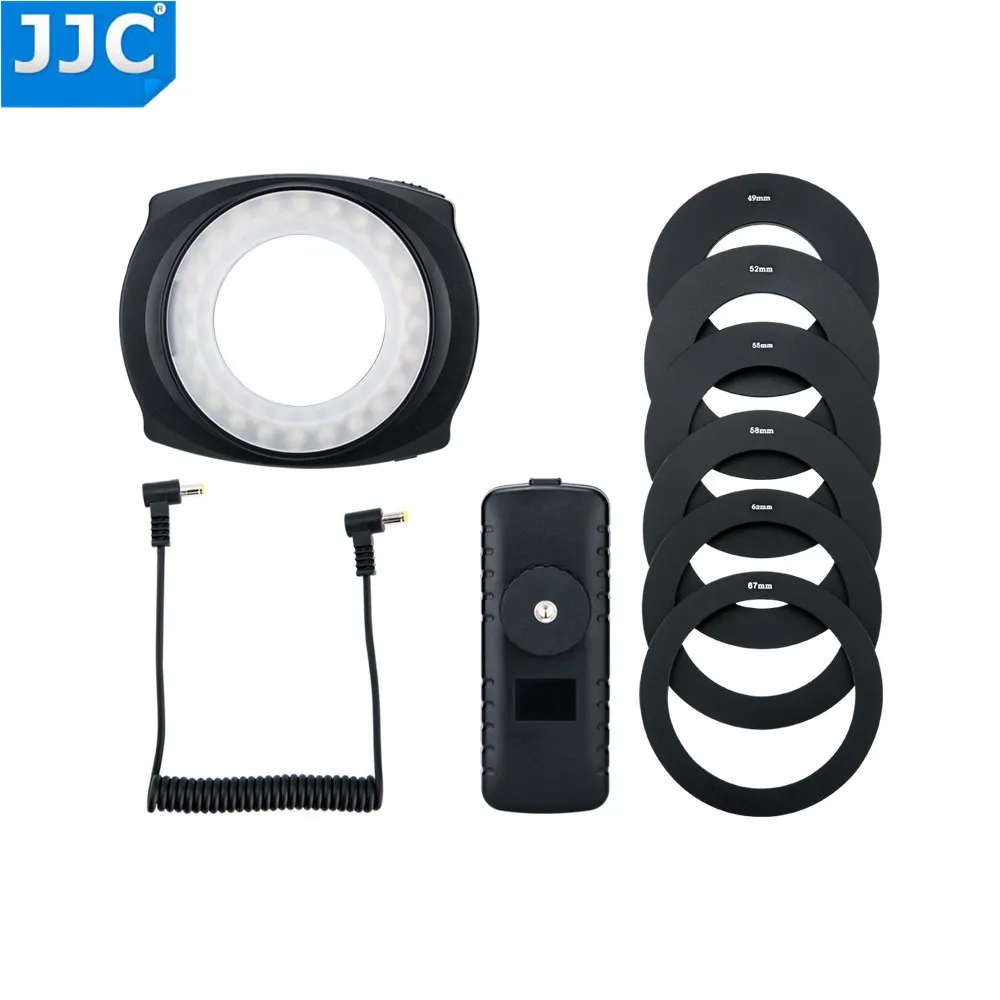 JJC DSLR Camera Flash Video Speedlite Inside/Outside Half/Whole LED Macro Ring Light for NIKON/CANON/SONY/Olymous/Panasonic