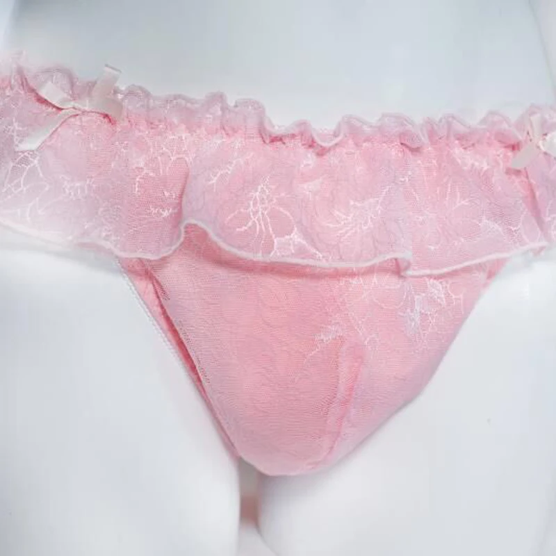Lace Sissy Briefs Panties Sexy Lingerie for Gay Underwear Male Brief Underpants See through Men Undies sexy men underwear