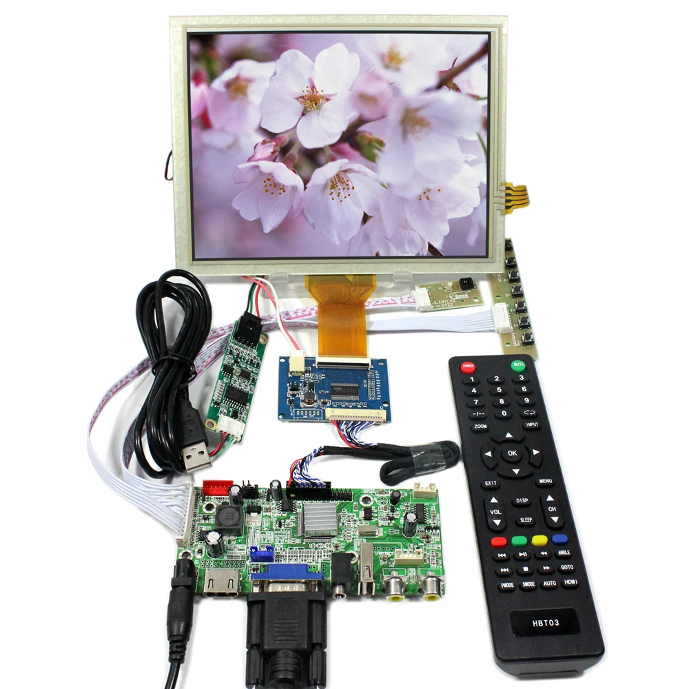 

HD MI VGA 2AV Audio USB lcd Controller board VS-V59AV-V1 8inch EJ080NA-05A 800x600 LCD with touch panel