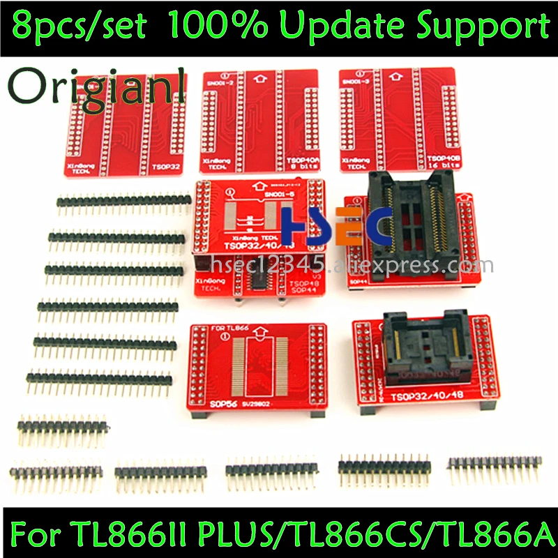 8pcs Original V3 TSOP48/40/32 socket SOP44 /56 adapter of XGecu