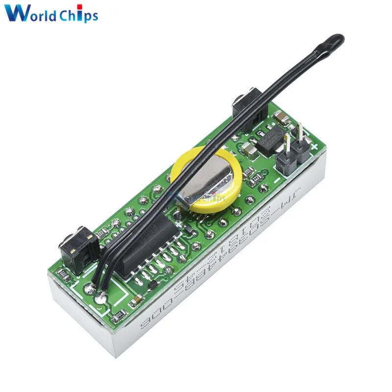 3 in 1 Diy Digital Clock Temperature Voltage Kit DS3231SN 5-30V DC diy electronic Red Blue Green LED Clock Module For Arduino