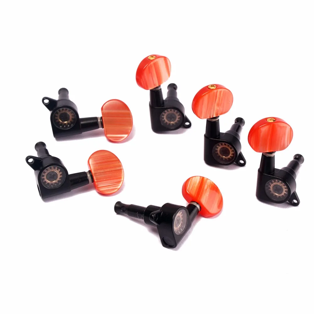 Free shippingGuitar Tuning Pegs Guitar Machine Heads locked  Machine Head Orange