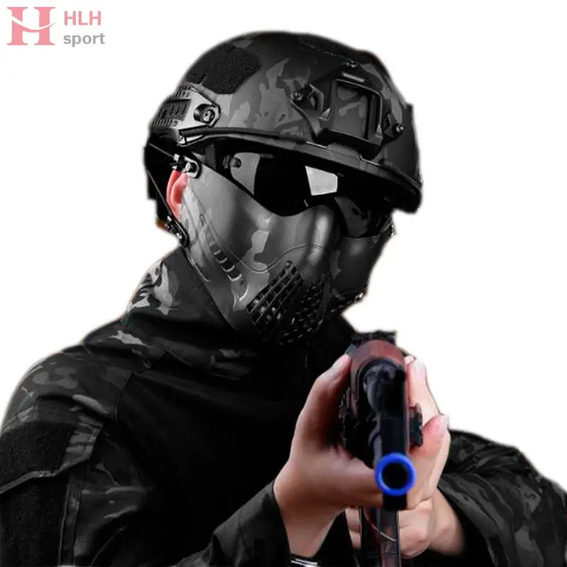 Tactical Paintball Airsoft Hunting Half Face Mask Military Army Mesh Sport Protective Mask Halloween Cosplay Ghoul mask