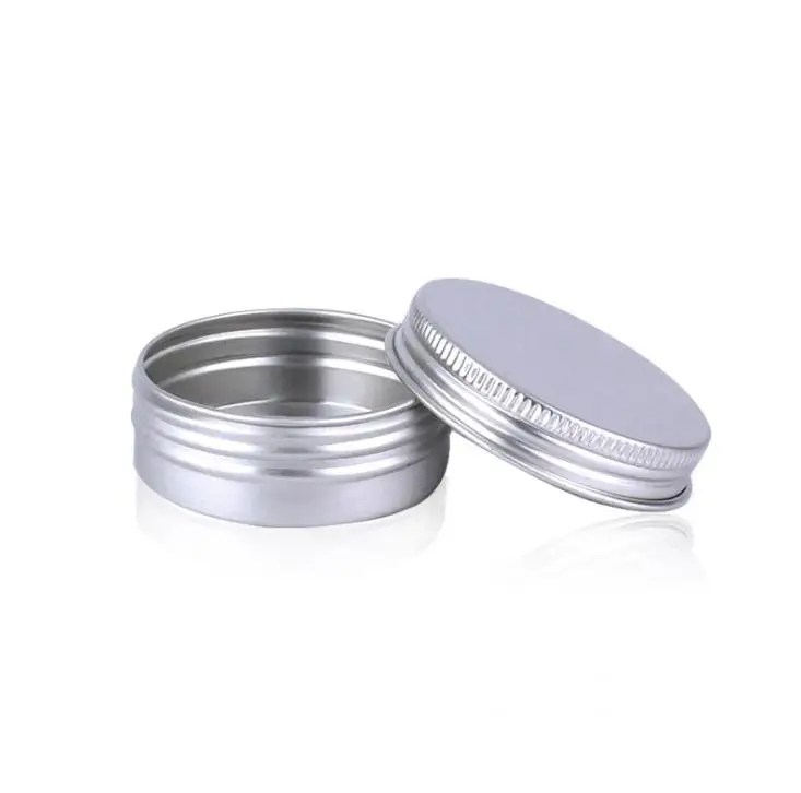 

500 x Empty Travel Small 30g metal tins 1oz aluminum candy jars silver cosmetic packaging SN2417