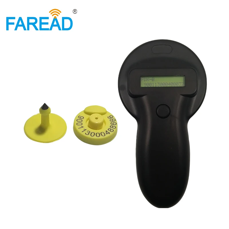 X100pcs FDX-B ISO11784/5 RFID สัตว์หู ID หมายเลข 134.2 กิโลเฮิร์ตซ์รอบหูสําหรับฟาร์มสัตว์ระบุ