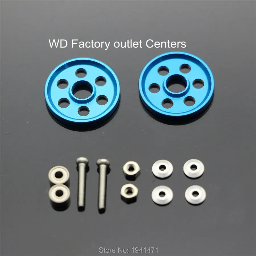 RFDTYGR  Light Strong Aluminum 19mm Rollers Custom Parts For Tamiya Mini 4WD 19mm Colored Aluminum Guide -Wheel D008 2Sets/lot