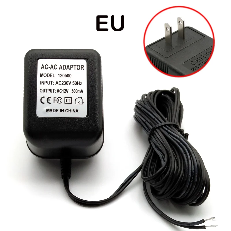 Power Adapter EU US UK Plug 12V 18V AC Transformer Charger for Wifi Wireless Doorbell Camera IP Video Intercom Ring 120V-240V