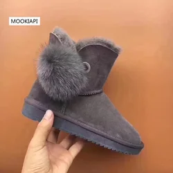 In 2019, the latest European high-quality real sheepskin natural wool women boots. The latest and most fashionable snow