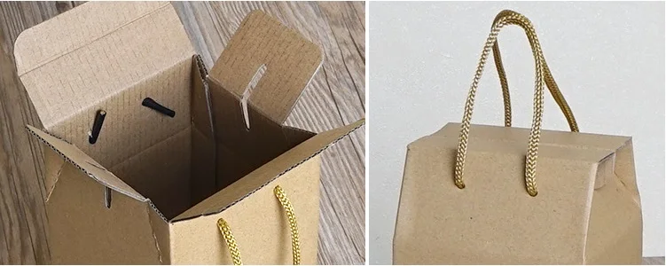 100pcs /lot PVC Window Kraft Paper Gift Box Bakery Cake Packaging Boxes Hand-held gift box lin4087