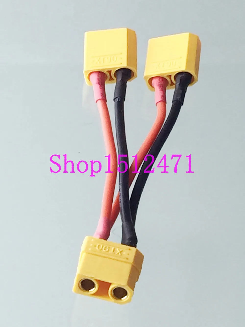 XT90 Parallel Battery Y Splitter Cable 1 female to 2 male for Lipo Battery