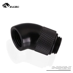 BYKSKI Black Glod Silver G1/4'' thread 45 degree Rotary Fitting Adapter Rotating 45 degrees water cooling Adaptors