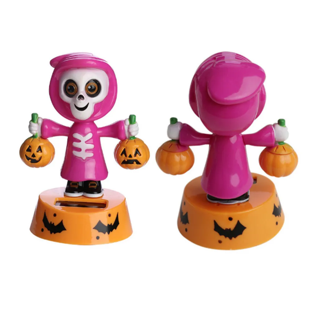 Halloween Swinging Animated Ghost Pumpkin Dolls Nice Gifts Car Decoration for Halloween Solar Car Ornaments