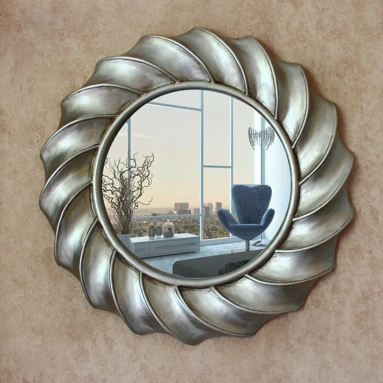 European Mirror Simple round Decorative Mirror Hanging Bathroom Mirror home antique Bath Mirror