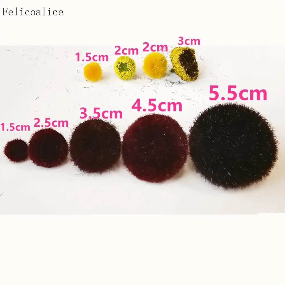 3-40pcs Artificial Sunflower Flower Stamens For Craft Nylon Flower Stocking Flower Accessories Chrysanthemum Gerbera Stamens