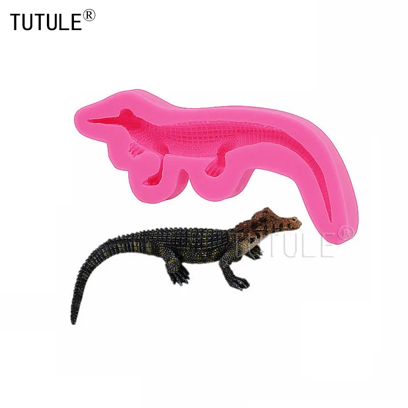 Alligator Animal Swamp Zoo Resin Polymer Clay Mould,3D Crocodile Silicone Mold for Polymer Clay Food Safe Flexible Mold