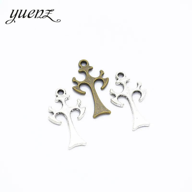 YuenZ 25pcs  Hot Sell Exquisite vintage cross Alloy Charms Pendant for Jewelry Making Accessory 23*13mm T71