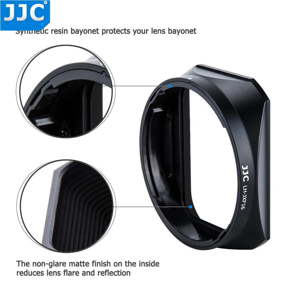 JJC 67mm Thread Size Bayonet Square Camera Lens Hood for FUJINON LENS XF16mmF1.4R WR  Replaces LH-XF16