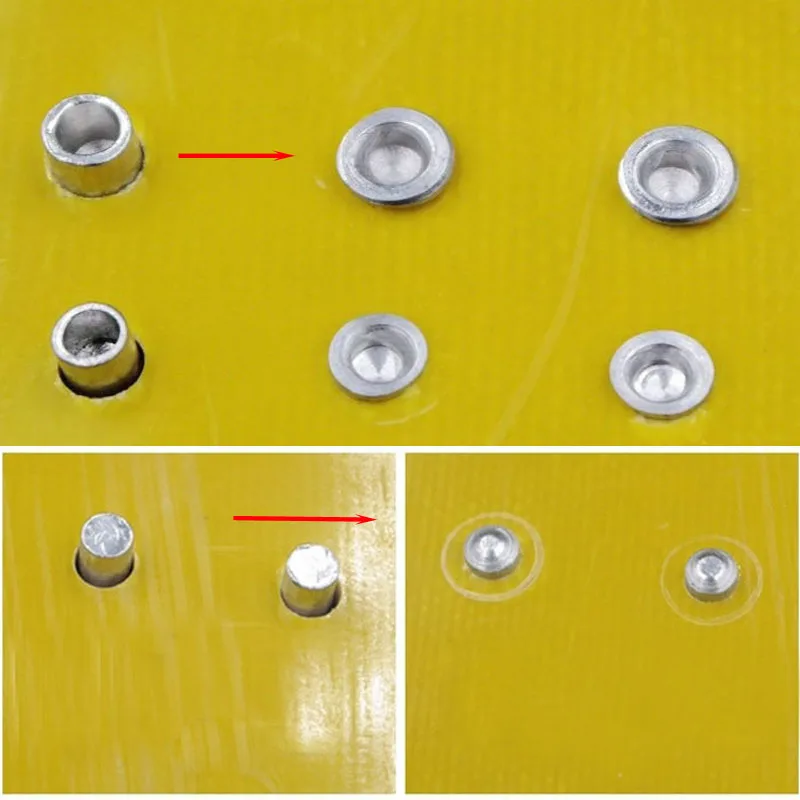 Pneumatic Solid อลูมิเนียม Rivet Gun แผนที่โฆษณาป้าย Rivet ค้อน M3 TO M8 Hollow และ Solid Rivets