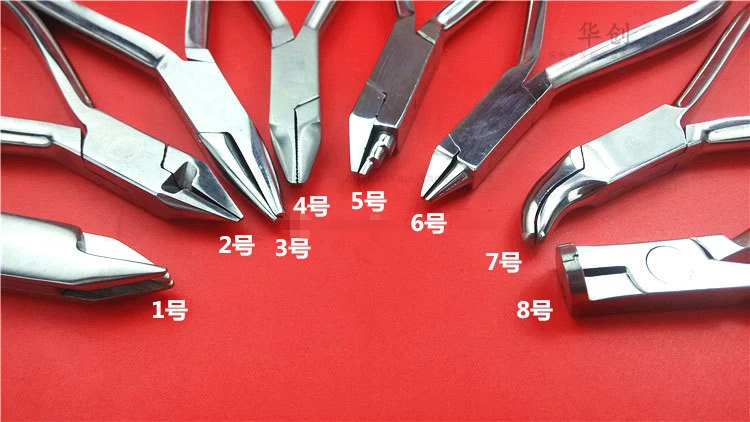 

Dental material instrument stainless steel Multifunction clamp Mechanic plier olecranon Wire scissors moon plier trigeminal tool