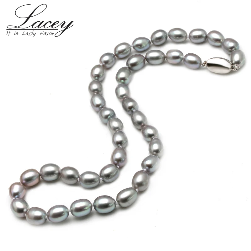 Lacey Natural Freshwater Gray Pearl Necklace Jewelry,Grey Pearl Collar Necklace For Women,Chock Necklace For Christmas Gift