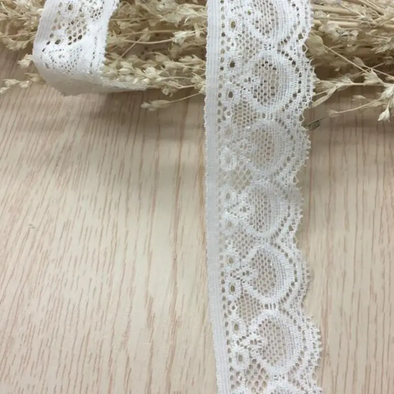 1-1.2 cm 30 yards Mix Casuale Elastico Pizzo Rifilatura per la Biancheria Intima Wrap Poliestere Stretch Nastro di Pizzo Nastro FAI DA TE Festa di