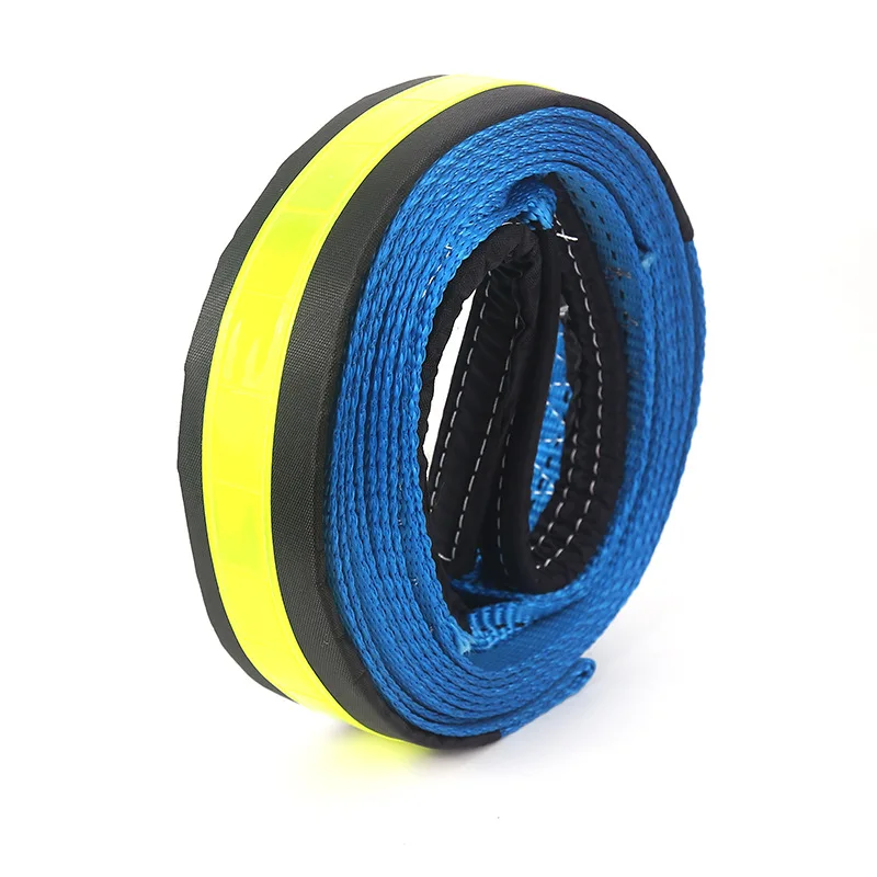 5M 8Tons Tow Cable Tow Strap Car Towing Rope With Hooks High Strength Nylon For Heavy Duty Car Emergency Send Gloves