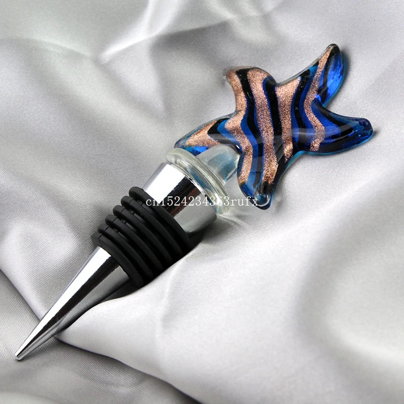 

50pcs Starfish Wine Stopper Metal Wine Bottle Stoppers with Gift Box Party Favor Wedding Gifts Wholesale