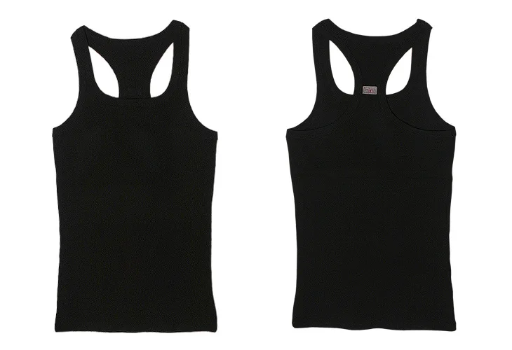 مثير الرجال تانك القمم masculinas ليكرا القطن أكمام Vset للرجل الصلبة تنفس س الرقبة سترة الصيف المحملة أعلى M-XXL #5