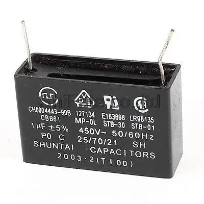 

CBB61 2 Клеммы для спайки конденсатор двигателя вентилятора 1uF AC 450V