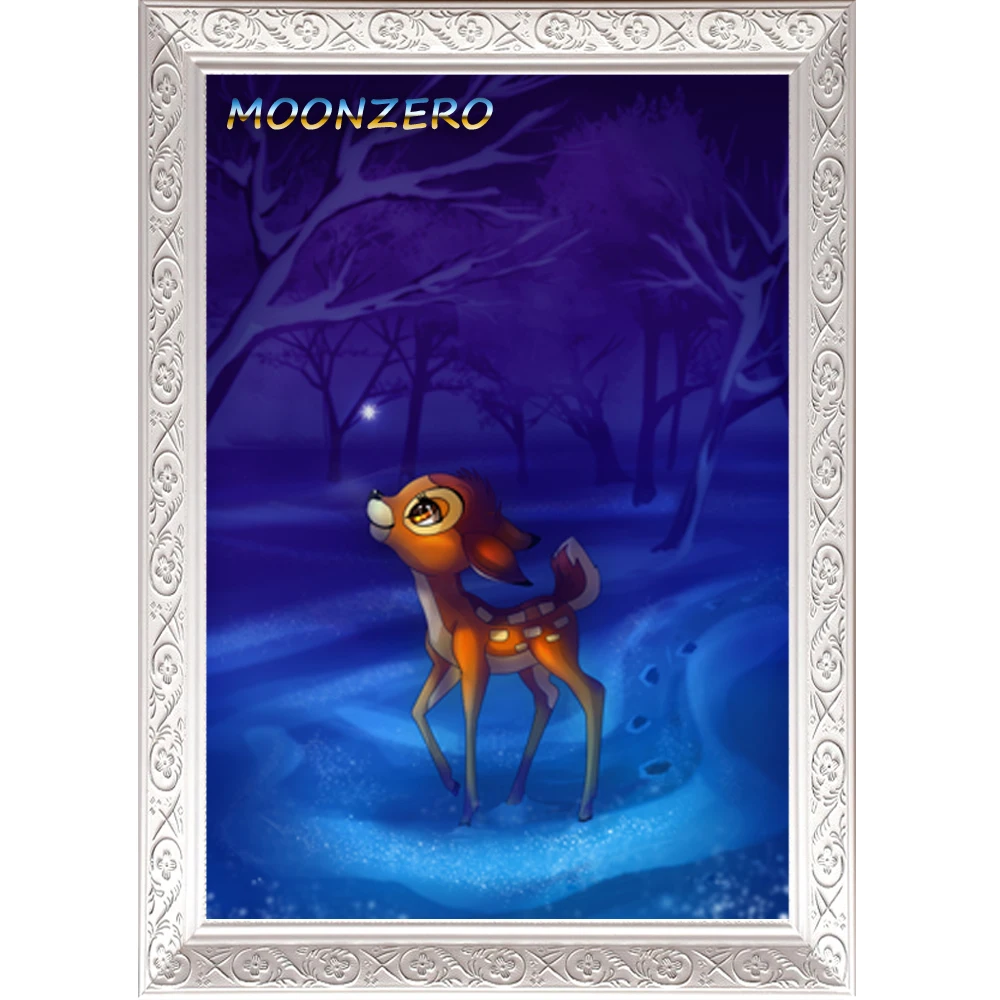 Resin embroidery 5d diamond painting cross stitch kits DIY patterns rhinestone wall decor little deer bambi needlework handcraft