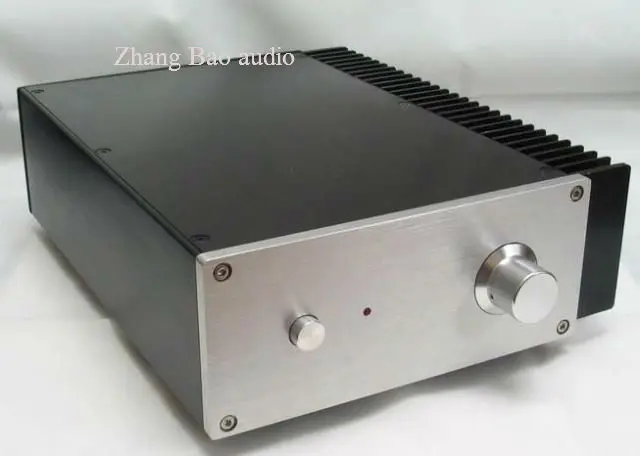 حافظة مضخم طاقة ألومنيوم كاملة هيكل صندوق تبريد أحادي الجانب للصوت DIY