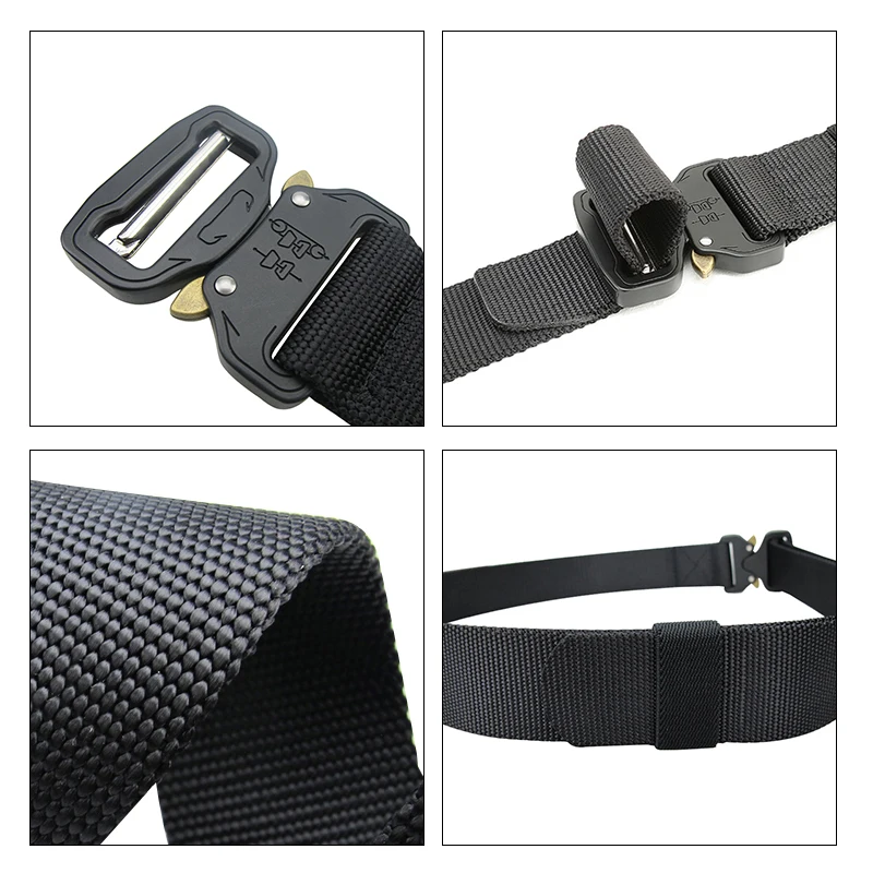 Maikun Military Equipment Combat Tactical Belts for Men US Army Training Nylon Metal Buckle Waist Belt Outdoor Hunting Waistband