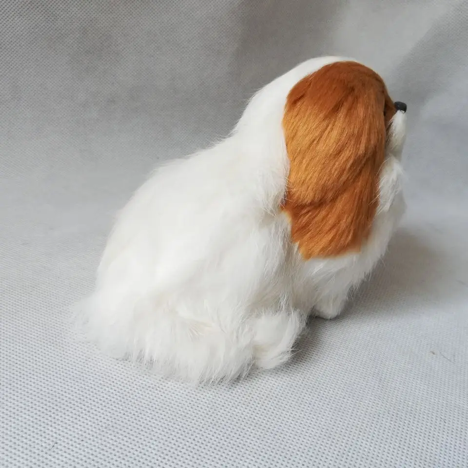 real life toy squatting pekingese model plastic&furs dog about 15x11cm ,toy gift w0099