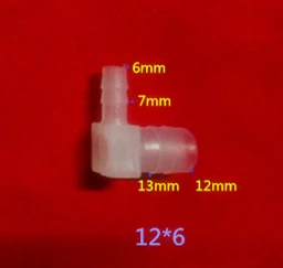 

100pcs 12-6mm Elbow L Shaped Plastic Flexible Hose Connector