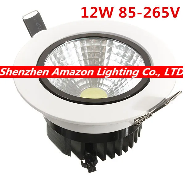 

12W LED Down Light Recessed COB LED Ceiling Down Light 85-265V 1pc free shipping