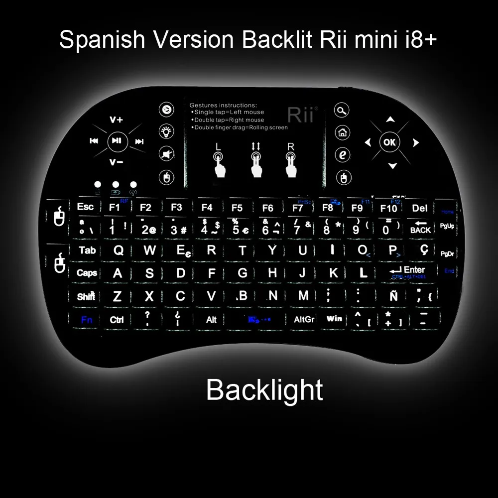 Rii i8+ Mini wireless keyboard 2.4GHz Wireless Keyboard with TouchPad For Android TV Box,PC,Laptop,Smart TV,HTPC