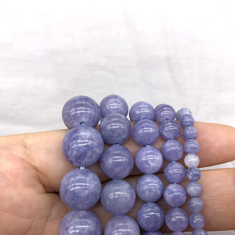 Natural Stone Beads lavender Amethysts Purple Crystal Round Loose Beads Bracelet Woman For Jewelry Making Size4 6  8 10 12mm 15\