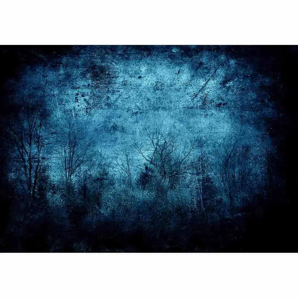 Allenjoy ฉากหลังวอลเปเปอร์น้ำเงินแห้งสาขาสีดำ Retro ฮาโลวีนฉลองพื้นหลังการถ่ายภาพ PHOTOSESSION