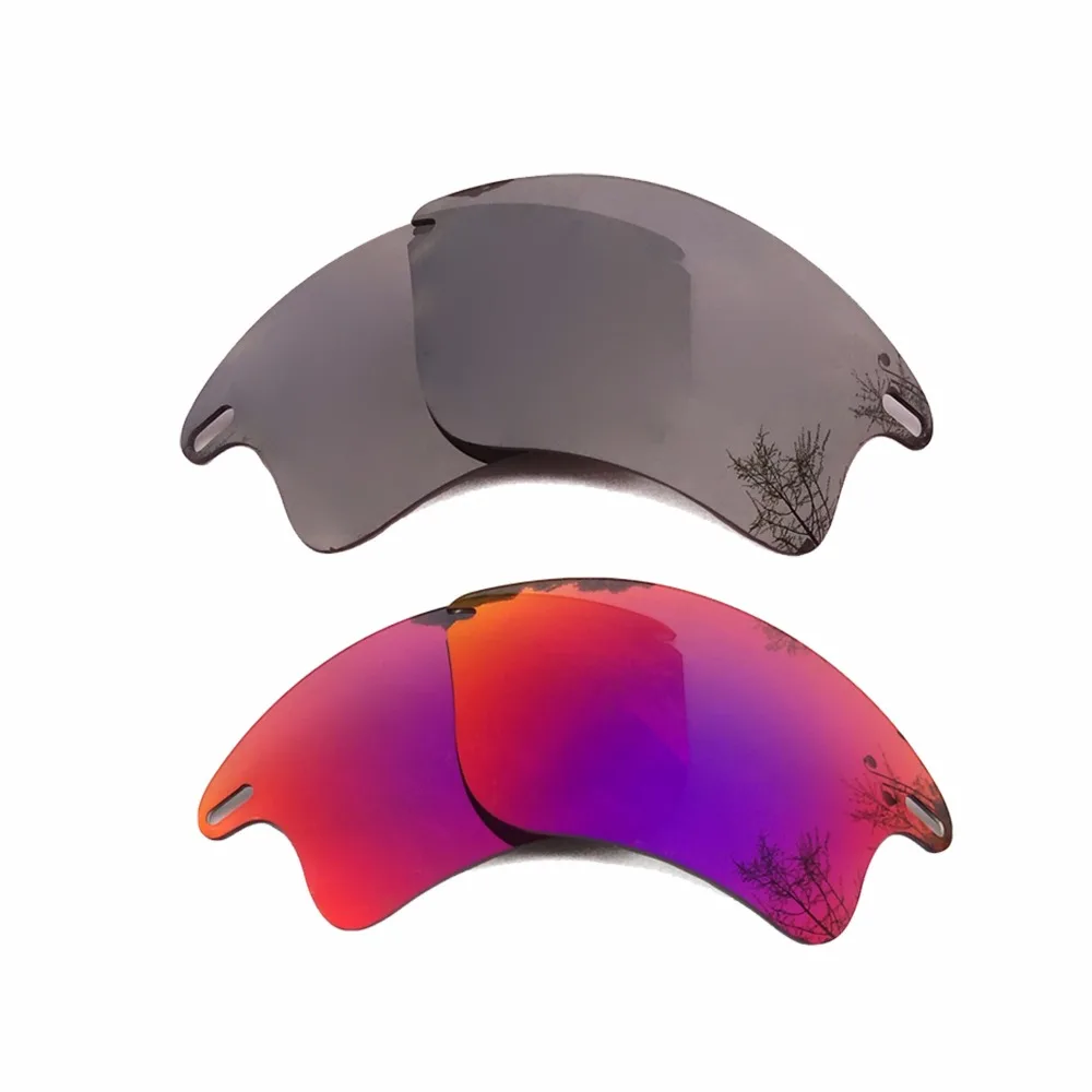 

Black & Midnight Sun Mirrored Polarized Replacement Lenses for Fast Jacket XL Frame 100% UVA & UVB