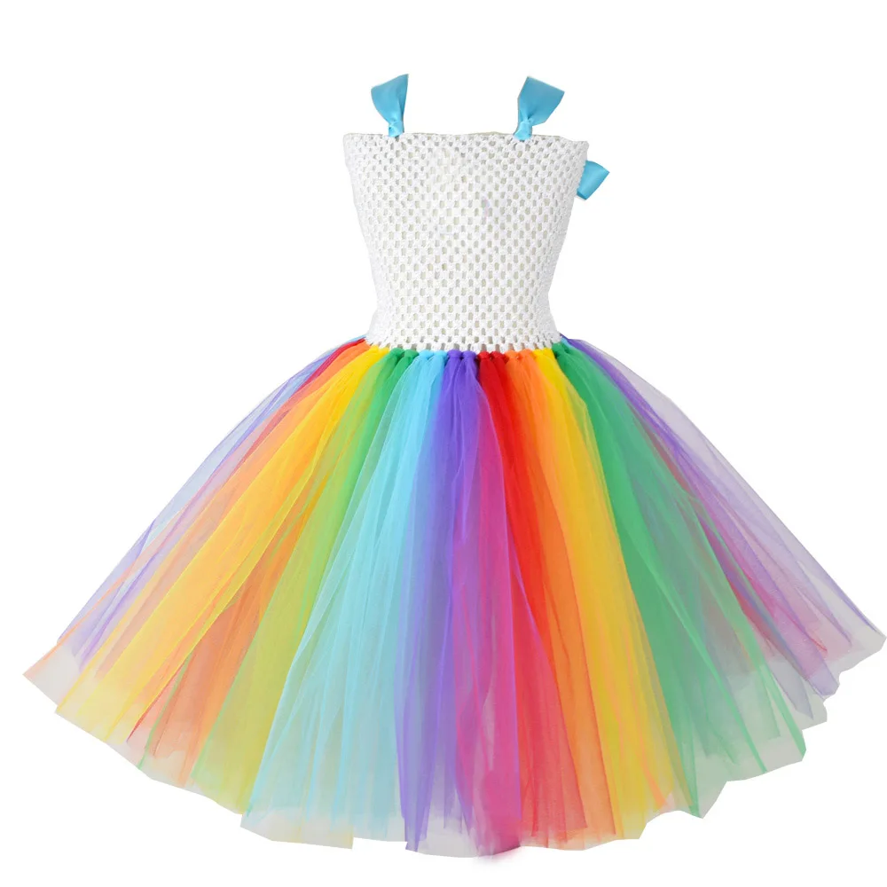 

Girls Rainbow Unicorn TUTU Dress Baby First Birthday Party Dresses Kids Unicorn Birthday Party Favor Dance Costume Newborn-12Y