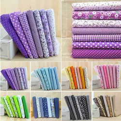 7 sztuk 25*25cm kolorowa tkanina bawełniana tkanina do szycia Patchwork różne wstępnie przycięte grube ćwiartki pakiet DIY Handmade Craft Material