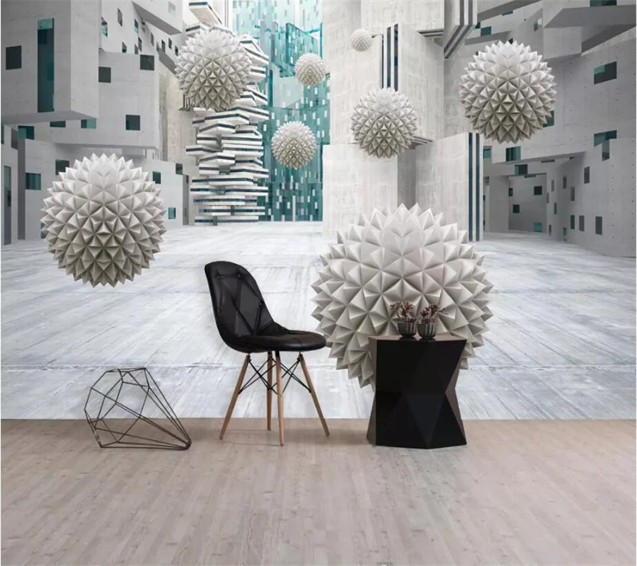 wellyu papel de parede Custom wallpaper 3d photo mural stereo future space three-dimensional TV background ball wallpaper mural