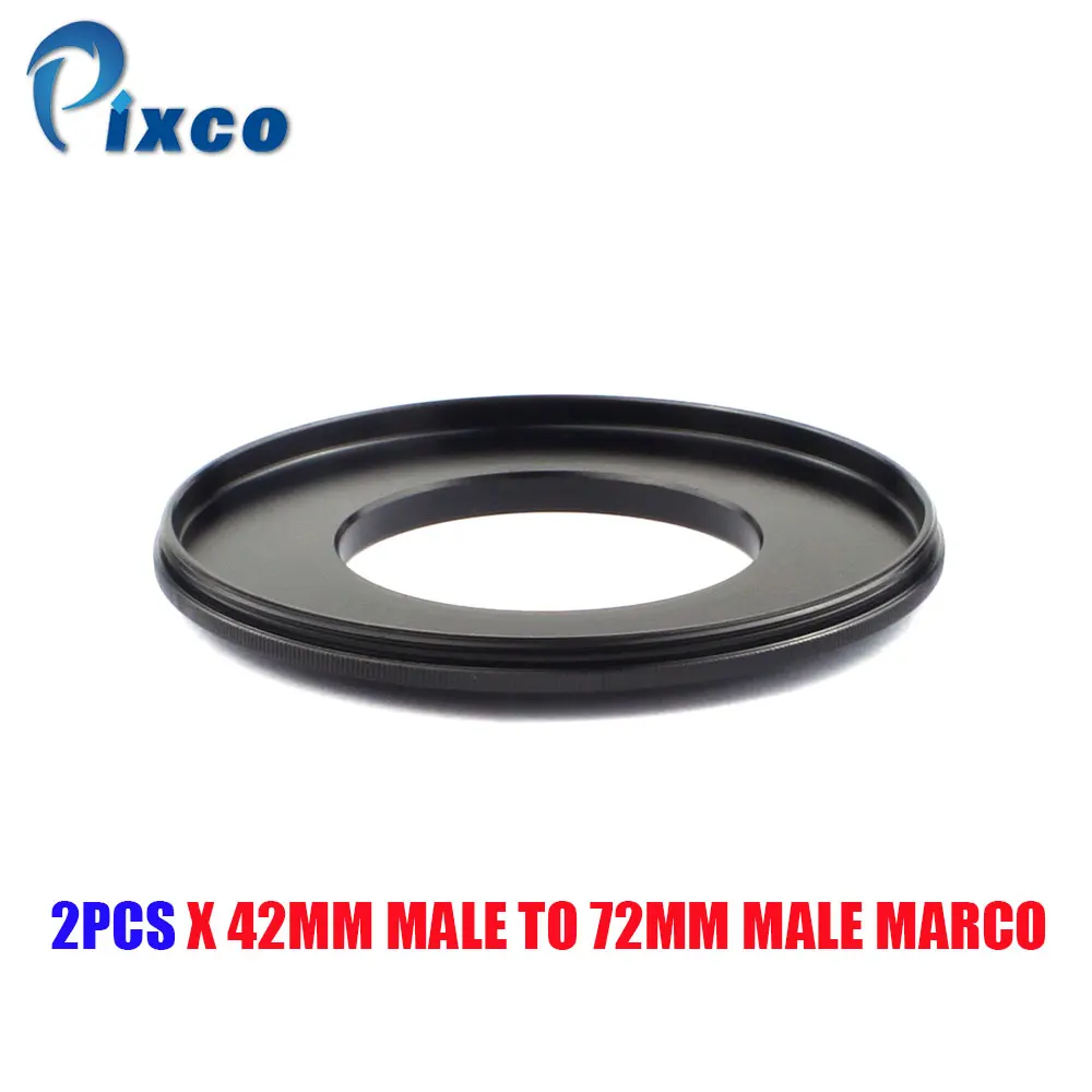 Pixco 2Pcs 42mm Male to 72mm Male Marco Reverse Coupling Ring Adapter Male Marco Reverse Coupling Ring Adapter 42mm Male to 72mm