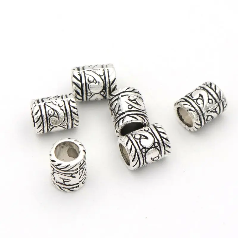20pc Big Hole European Loose Spacer Metal Beads For Needlework Jewelry Making Diy Necklace Bracelet Accessories Wholesale