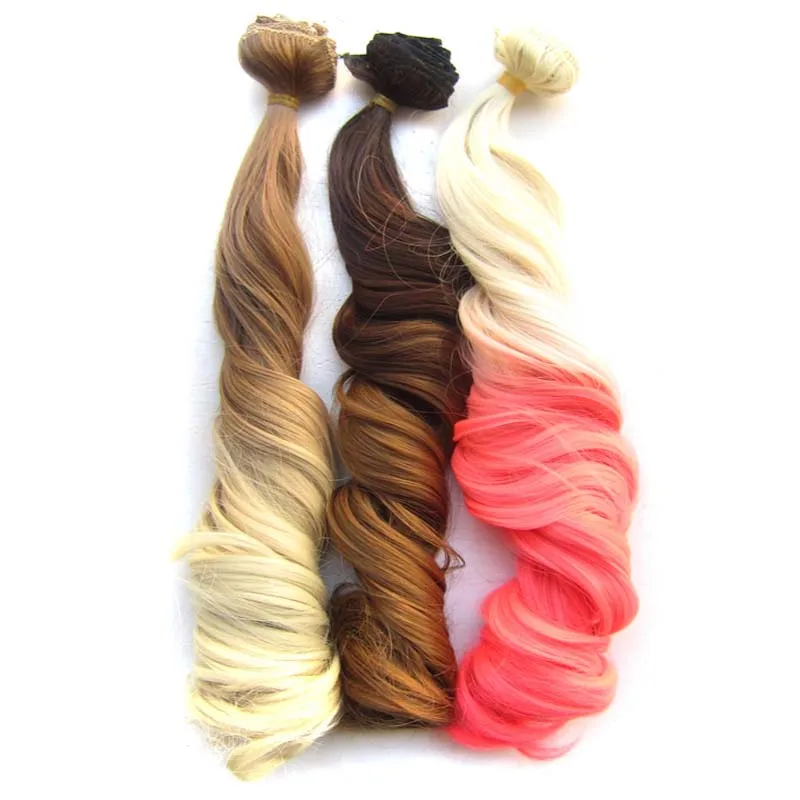 Jeedou Clip in Hair Extensions 7pcs/set Flase Hair Synthetic Natural Wavy Hairpiece Omber color