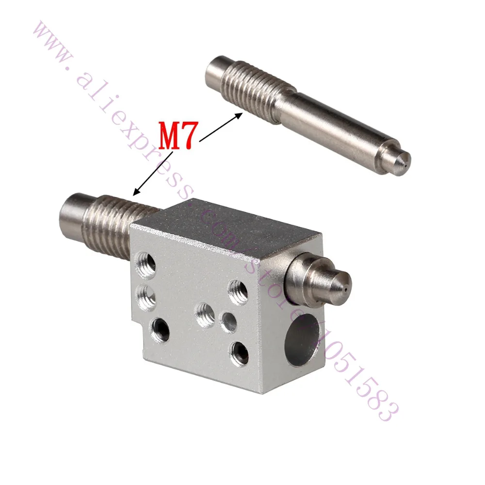 Newest 3D Printer Integrated Heatbreak &Nozzle with Special Heating Block for 1.75mm V6 J-head Hotend Bowden Heatsink Use